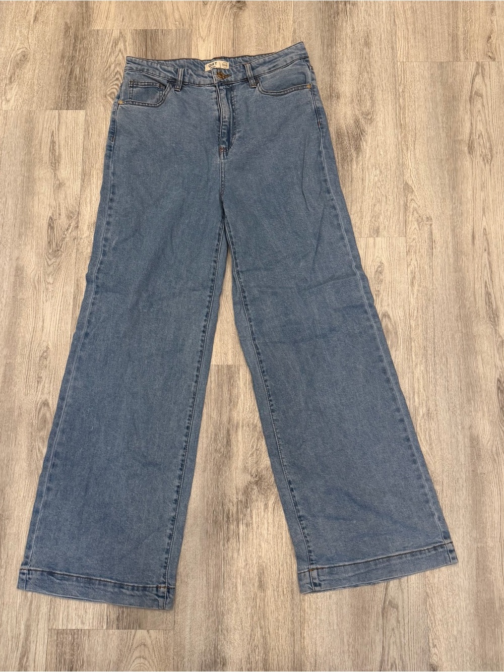 OAT New York Comfort Weave‎ Wide Leg Jeans Size 10/30 High Rise Soft Denim